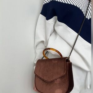 [Anthropologie bag] brown, velvet